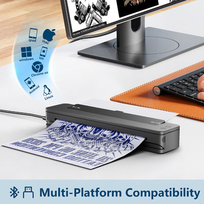 خرید CNC T106 P8011 دستگاه استینسل خالکوبی P8008 ارتقاء بهترین چاپگر حرارتی خالکوبی تولید آنلاین