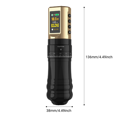 خرید قلم ماشین خالکوبی قابل تنظیم با 1800 MAh برای استفاده هنرمند تولید آنلاین